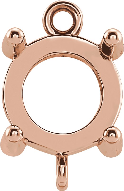 Round 4-Prong Cabochon Link