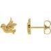 14K Yellow Tiny Bird Stud Earrings
