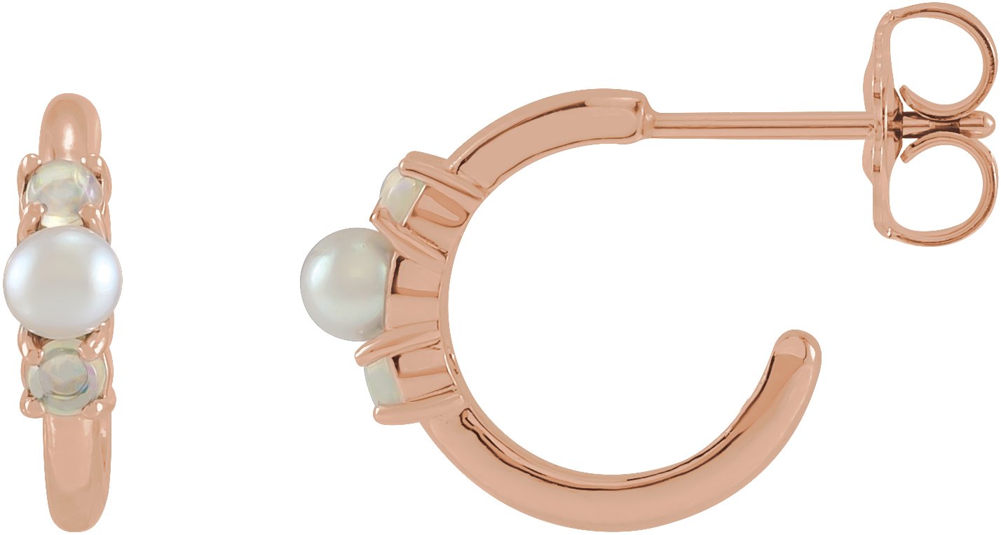 Pearl Huggie Earrings