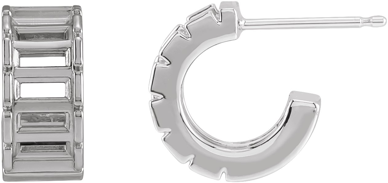 Channel-Set Hoop Earrings
