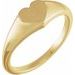 14K Yellow 6.4 mm Heart Signet Ring