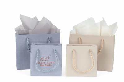 Rope Handle Linen Paper Totes