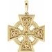 14K Yellow Celtic-Inspired Cross Pendant