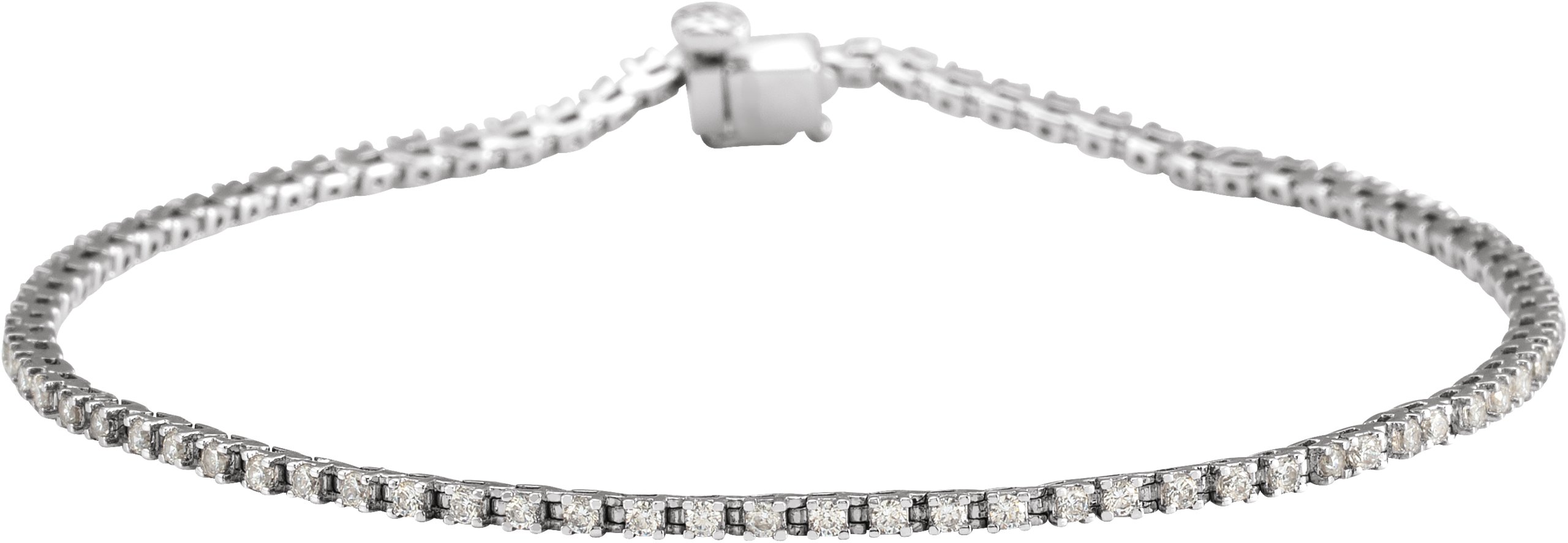 14K White 1 CTW Natural Diamond Line 7 1/4" Bracelet