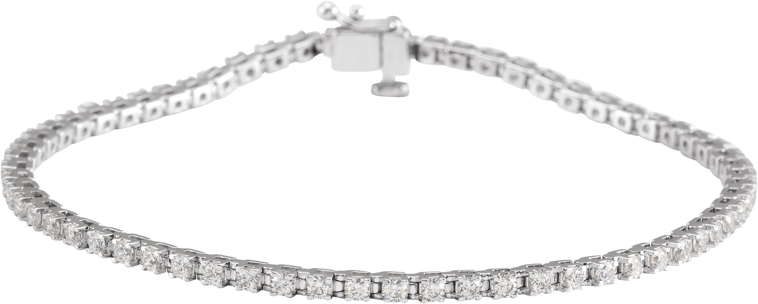 14K White 2 CTW Natural Diamond Line 7.25 inch Bracelet Ref 17653890