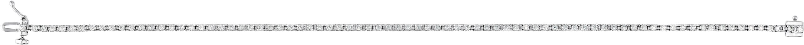 14K White 1 CTW Natural Diamond Line 7 1/4 Bracelet