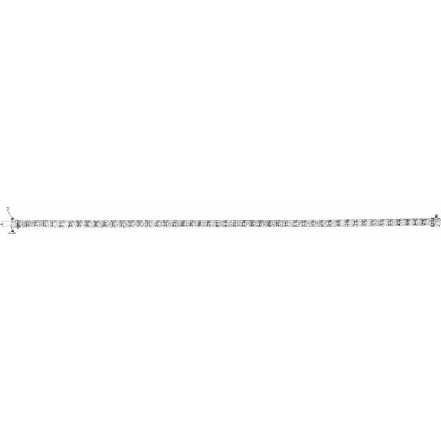14K White 4 CTW Lab-Grown Diamond Line 7 1/4 Bracelet