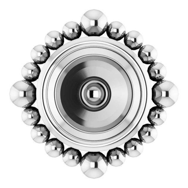 Round Bezel-Set Earring Setting