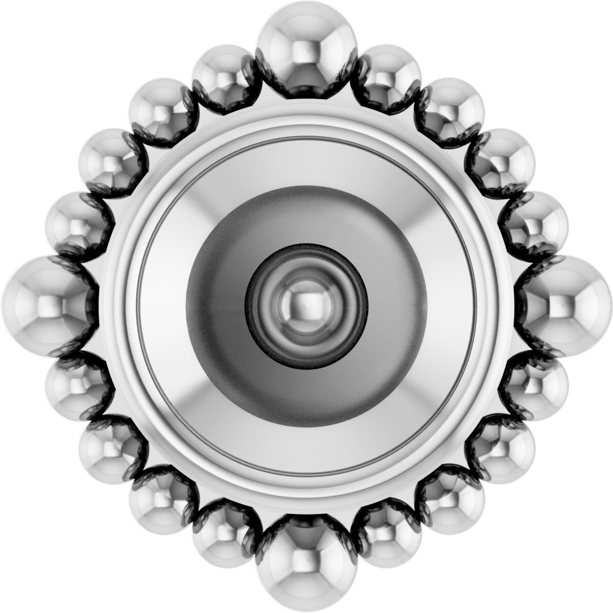 Round Bezel-Set Earring Setting