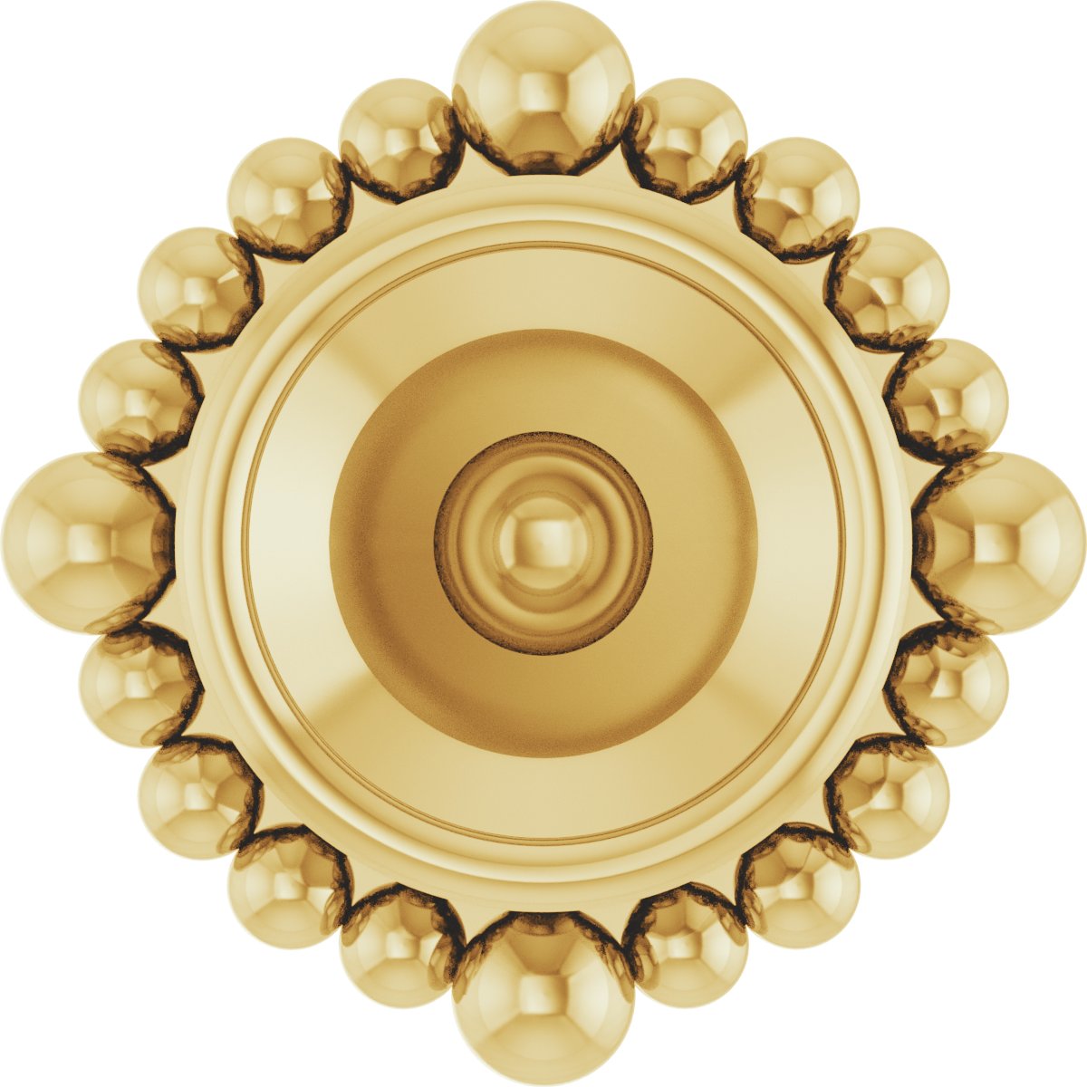 Round Bezel-Set Earring Setting