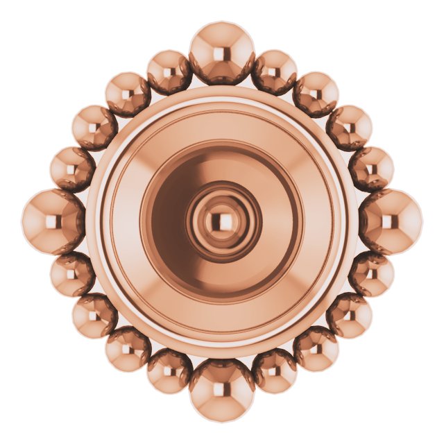 Round Bezel-Set Earring Setting