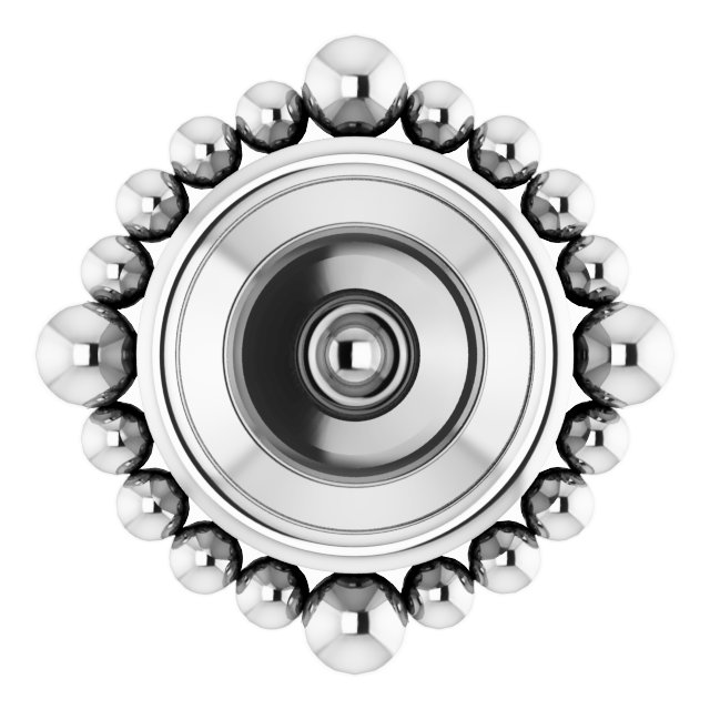 Round Bezel-Set Earring Setting