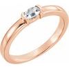 14K Rose Sapphire Oval Stackable Family Ring Ref 16232410