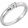 14K White Sapphire Oval Stackable Family Ring Ref 16232408