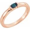 14K Rose Chatham Created Alexandrite Oval Stackable Family Ring Ref 16232418
