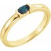 14K Yellow Chatham Created Alexandrite Oval Stackable Family Ring Ref 16232417