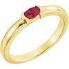 14K Yellow Ruby Oval Stackable Family Ring Ref 16232385