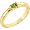 14K Yellow Peridot Oval Stackable Family Ring Ref 16232389