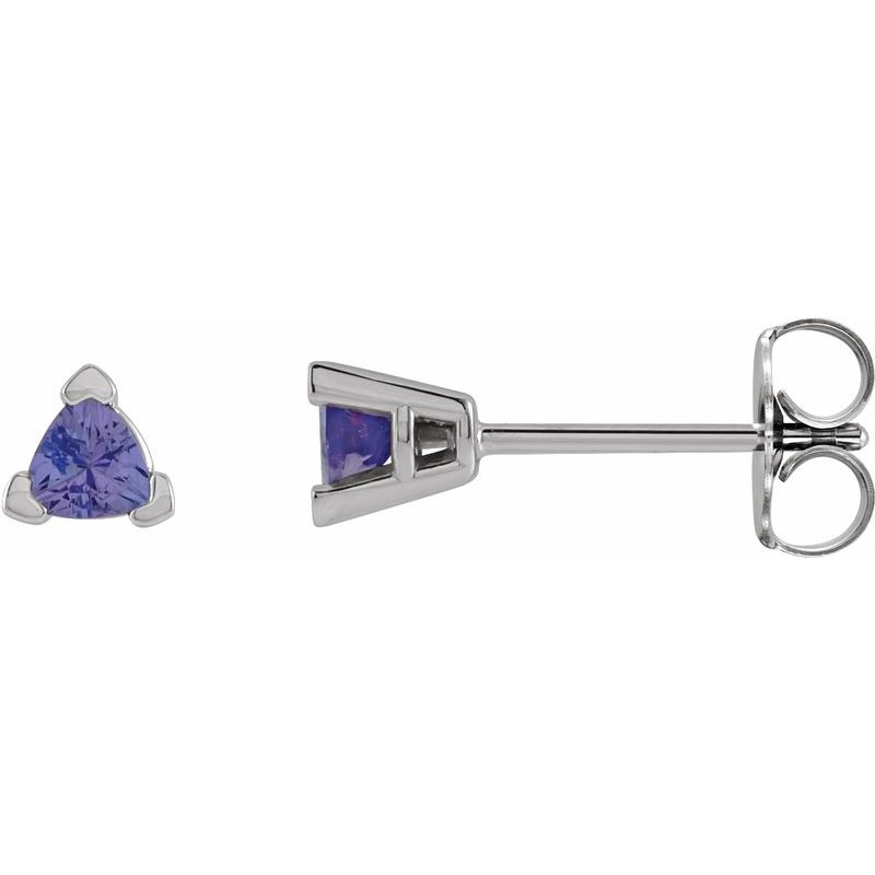 Trillion 3-Prong V-End Earrings