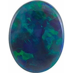Oval Natural Black Opal (Notable Gems)