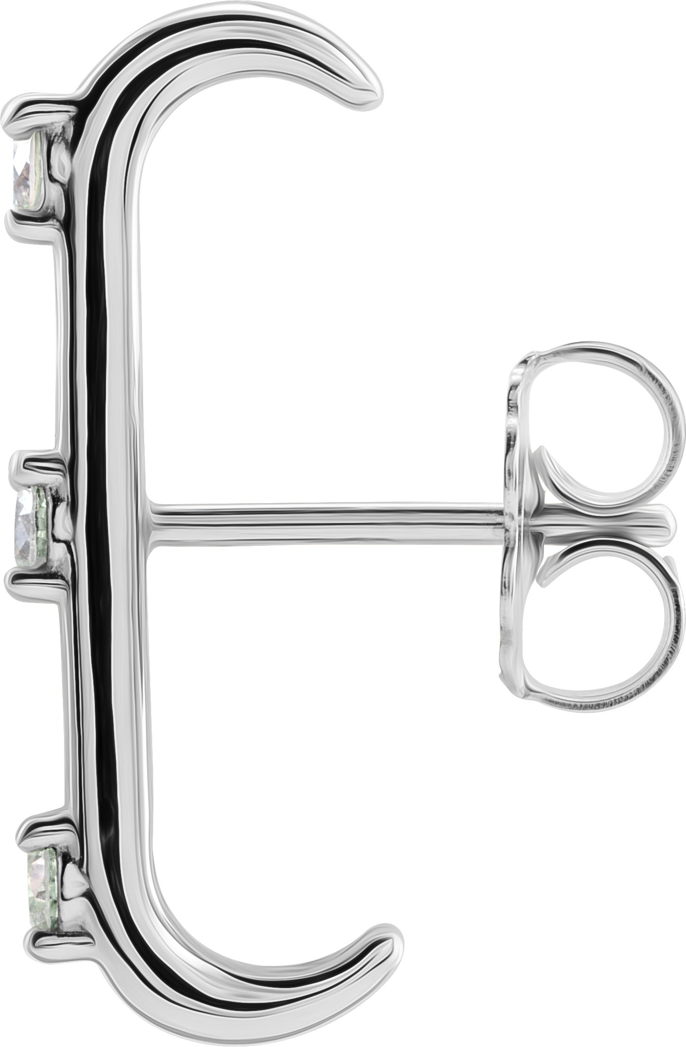 1/10 CTW Natural Diamond Single Cuff Earring view 2