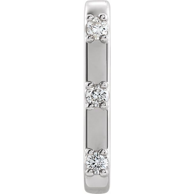 Platinum 1/10 CTW Natural Diamond Single Cuff Earring