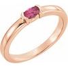 14K Rose Pink Tourmaline Oval Stackable Family Ring Ref 16232398