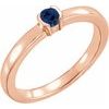 14K Rose Blue Sapphire Family Stackable Ring Ref 16232462