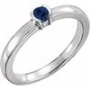 14K White Blue Sapphire Family Stackable Ring Ref 16232460