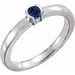 14K White Lab-Grown Blue Sapphire Family Stackable Ring