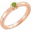 14K Rose Peridot Family Stackable Ring Ref 16232458