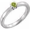 14K White Peridot Family Stackable Ring Ref 16232456