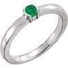 14K White Emerald Family Stackable Ring Ref 16232444