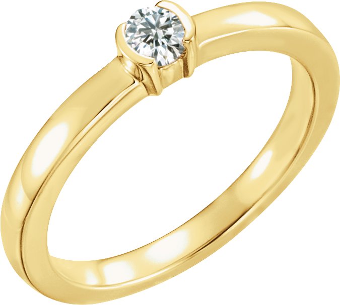 14K Yellow .20 CTW Diamond Stackable Family Ring Ref 16232441