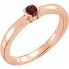 14K Rose Mozambique Garnet Family Stackable Ring Ref 16232430