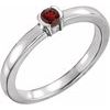 14K White Mozambique Garnet Family Stackable Ring Ref 16232428