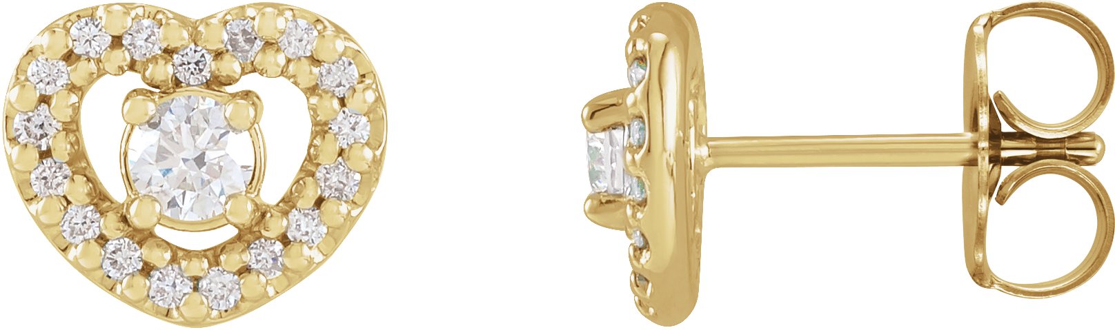 Halo-Style Heart Earrings