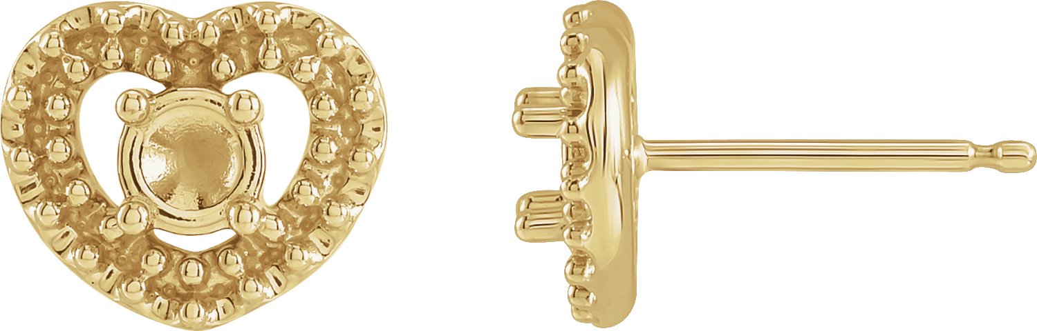 Halo-Style Heart Earrings