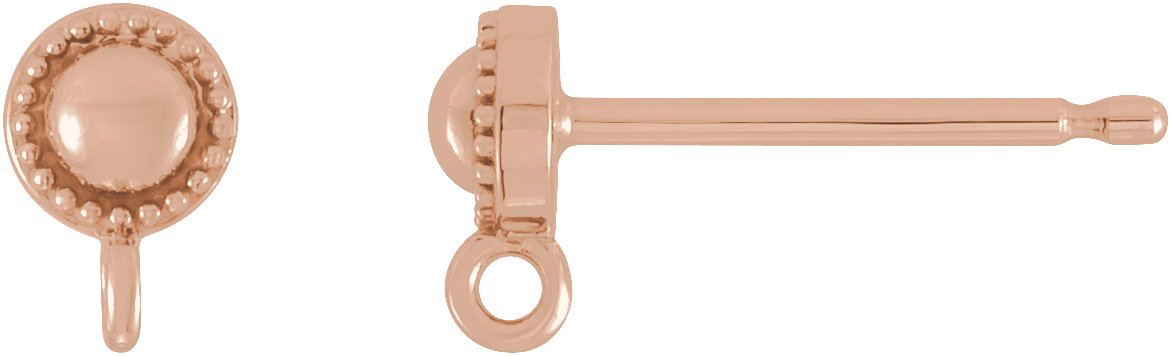 Milgrain Earring Top