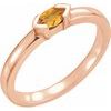 14K Rose Citrine Marquise Stackable Family Ring Ref 16232341