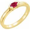14K Yellow Ruby Marquise Stackable Family Ring Ref 16232324