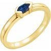 14K Yellow Blue Sapphire Marquise Stackable Family Ring Ref 16232332