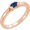 14K Rose Blue Sapphire Marquise Stackable Family Ring Ref 16232333
