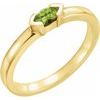 14K Yellow Peridot Marquise Stackable Family Ring Ref 16232328