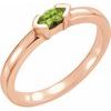 14K Rose Peridot Marquise Stackable Family Ring Ref 16232329