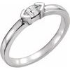 14K White Sapphire Marquise Stackable Family Ring Ref 16232347