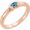 14K Rose Aquamarine Marquise Stackable Family Ring Ref 16232313