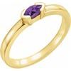 14K Yellow Amethyst Marquise Stackable Family Ring Ref 16232308