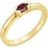 14K Yellow Mozambique Garnet Marquise Stackable Family Ring Ref 16232304