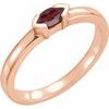 14K Rose Mozambique Garnet Marquise Stackable Family Ring Ref 16232305